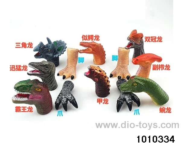 Dinosaur finger sleeve in 12pcs opp bag