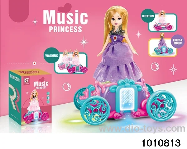B/O Music Pumpkin Car Music Princess in color box