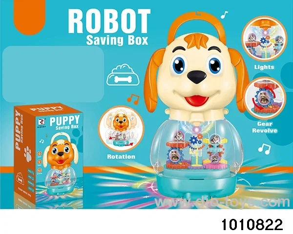 Portable Gear Money Bank Dog in color box