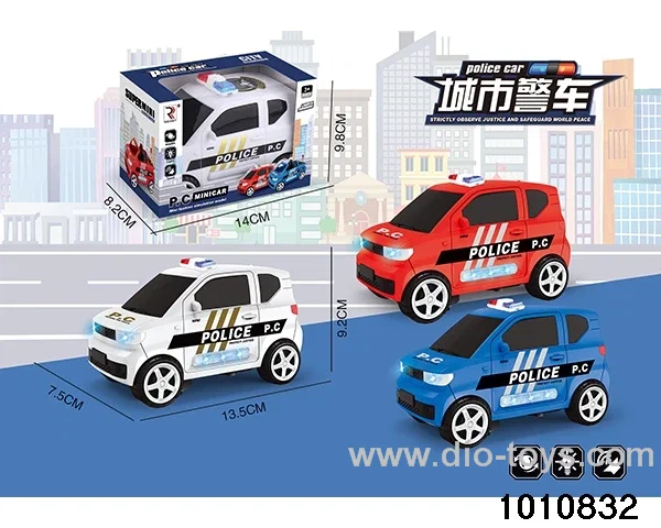 B/O mini police car in window box