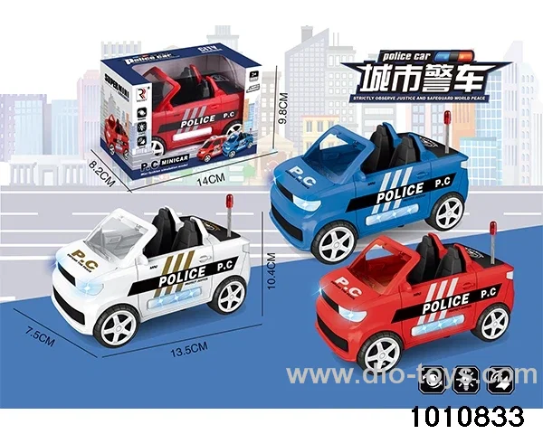 B/O mini convertible police car in window box