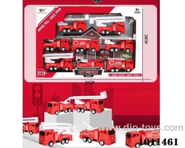 pull back car set in color box