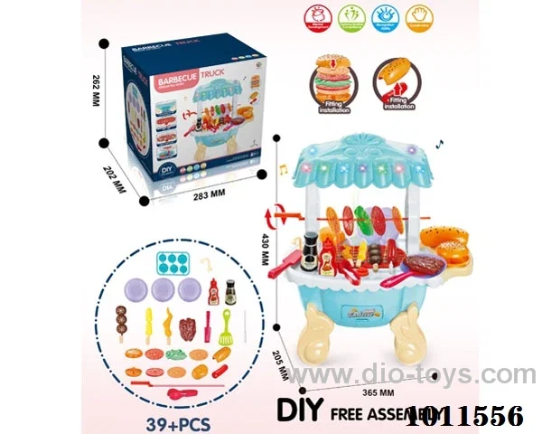 BBQ car set with light &music not include in color box