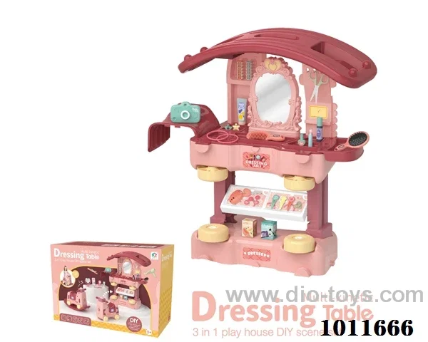 Dressing table  with touch light music trolley + 6 PCS color mud , not include in Color box