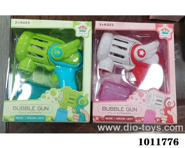Bubble Blower gun with light& music 2 color mixed loading not include in window box