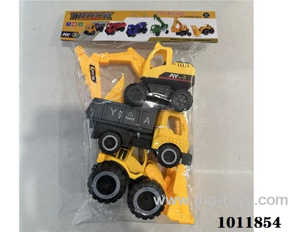 3pcs Engineering vehicle in pp bag with header