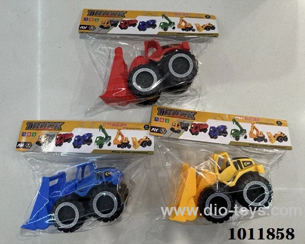 Engineering vehicle 3 color mixed loading in pp bag with header