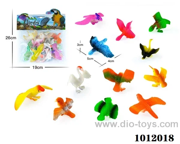 12pcs 3.5inch animal in pvc bag