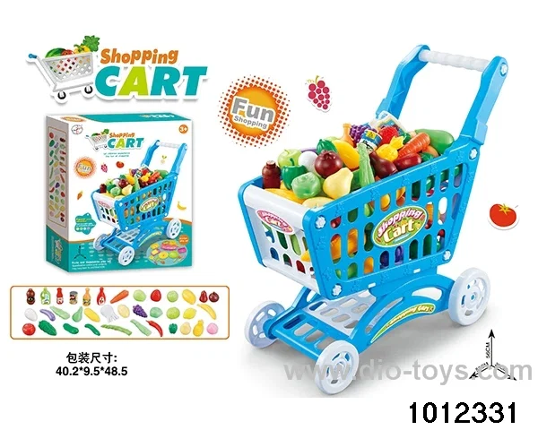 Food shopping cart in color box