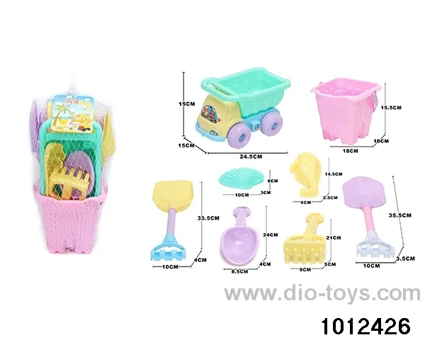 beach toys（8pcs）in Net bag