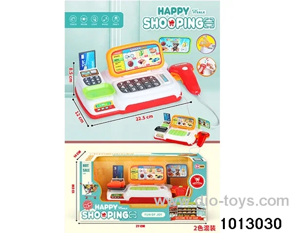Light music supermarket cash register (single 2 color mixed) in window box