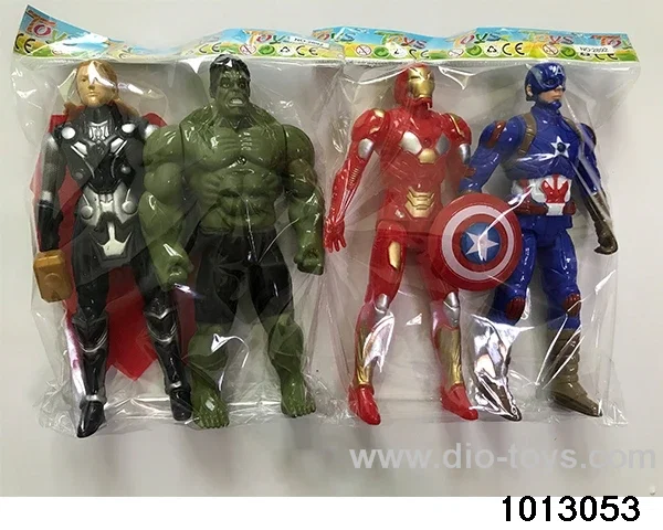 Thor, Hulk, Captain America, Iron Man 2 combinations mixed/22CM in opp bag