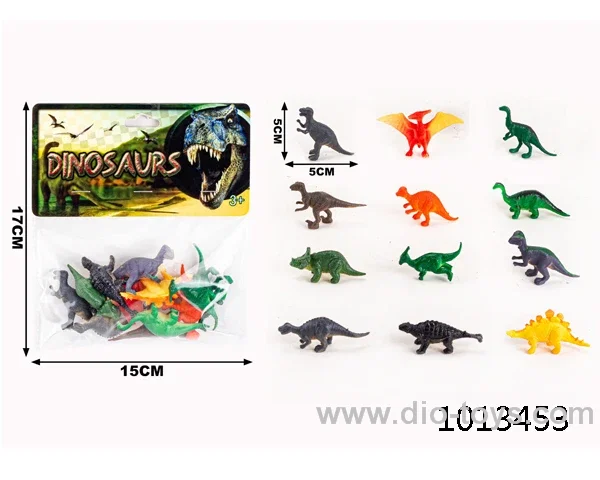 dinosaur set in PP bag with header