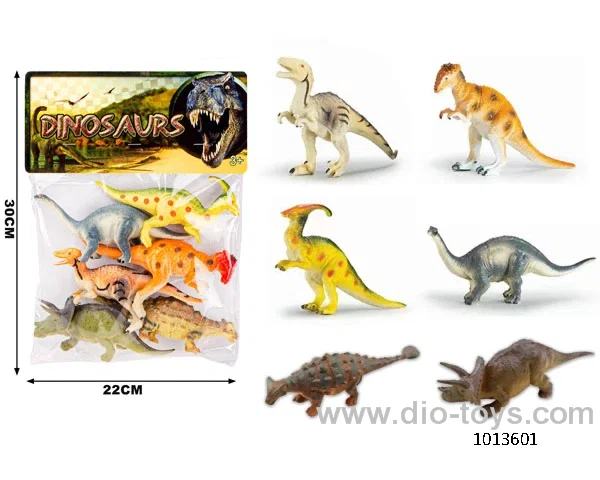 dinosaur set in PP bag with header