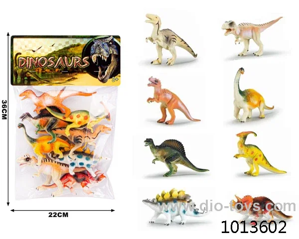 dinosaur set in PP bag with header