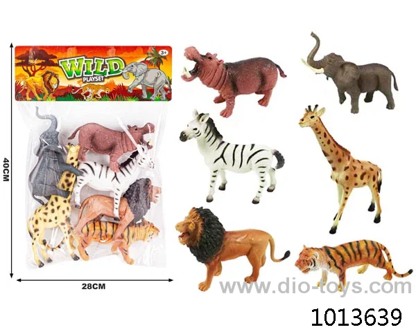 animal set in PP bag with header