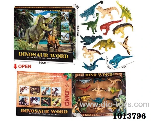 dinosaur set in color box