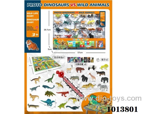 dinosaur set in color box