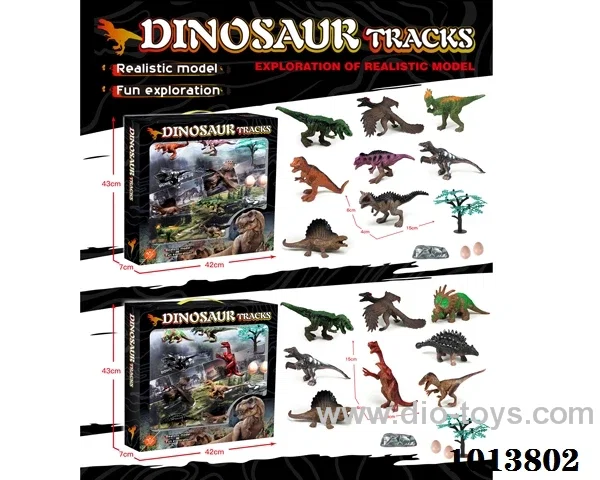 dinosaur set in color box