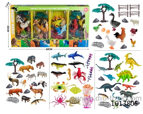 dinosaur set 4sets mixed  loading in color box