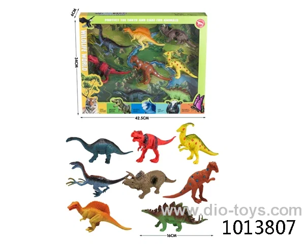 dinosaur set in color box