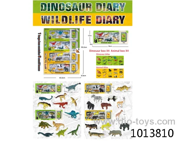 dinosaur set in color box