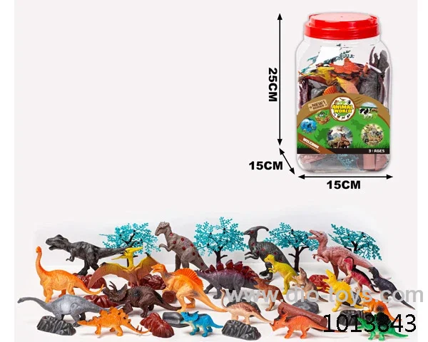 40pcs dinosaur set in Tin