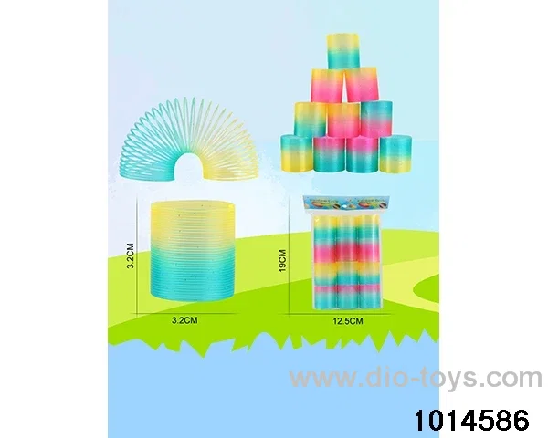12pcs rainbow spring in opp bag