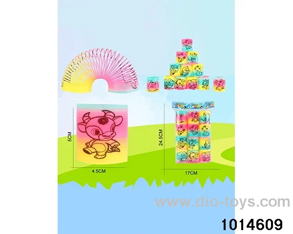 12pcs rainbow spring in opp bag