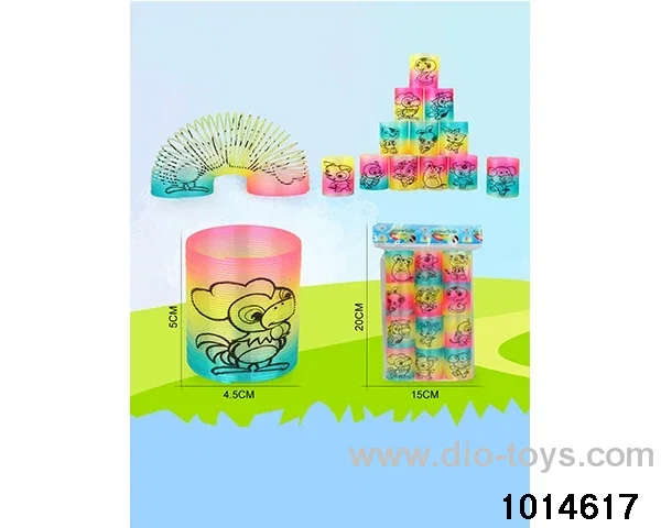 12pcs rainbow spring in opp bag