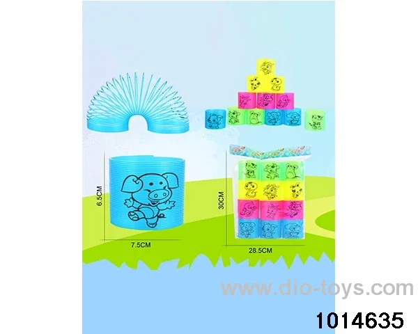 12pcs rainbow spring in opp bag
