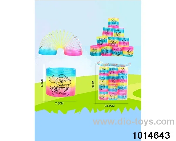 12pcs rainbow spring in opp bag