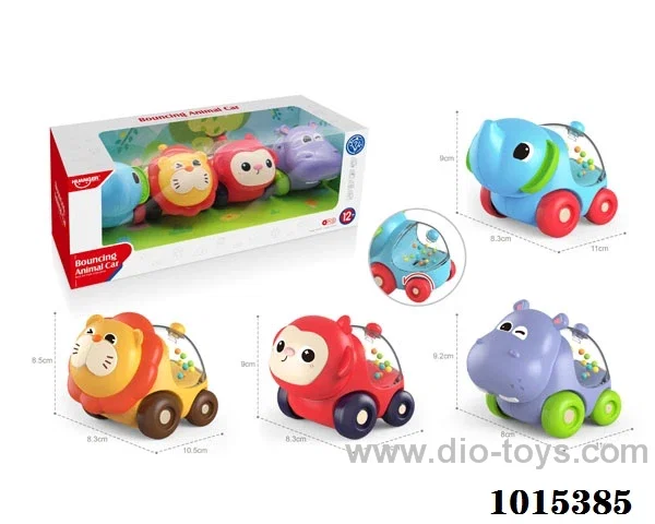 4 pcs baby Cartoon car in Display box in Window box
