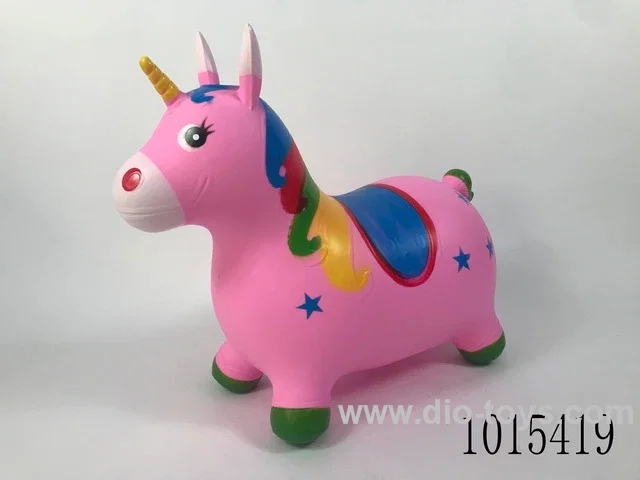 Children jump a horse and jump a horse-mix colors