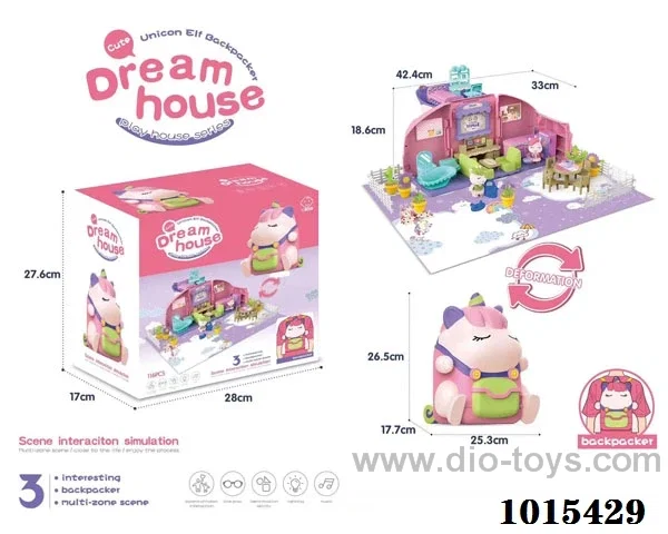 dream house set with  light &music in Color box
