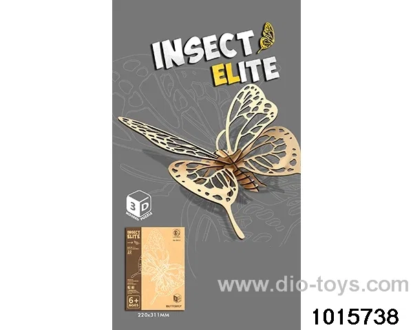 3D wooden small puzzle in color box