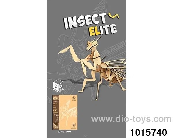 3D wooden small puzzle in color box