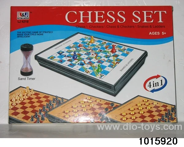 4 in 1 Chess (large) in color box