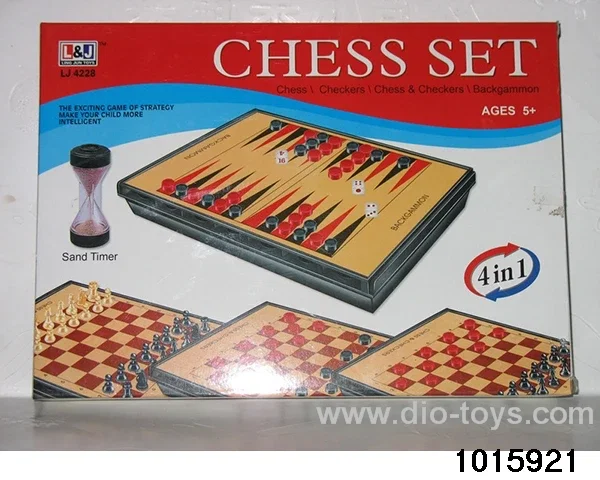 4 in 1 Chess (large) in color box