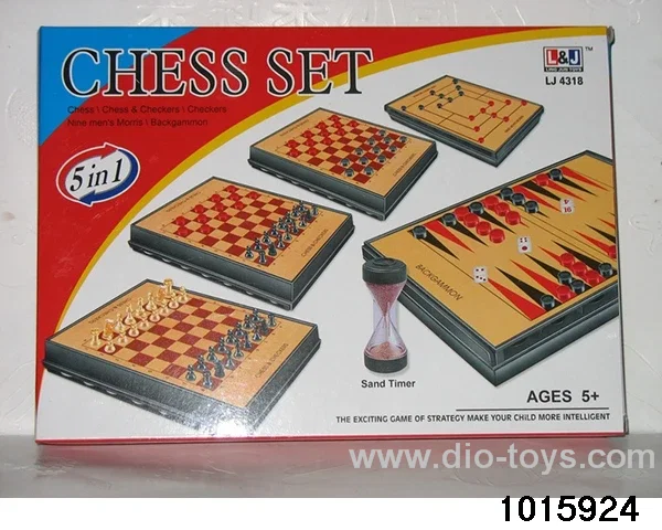 4 in 1 Chess (large) in color box
