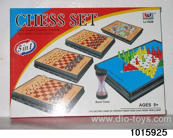 4 in 1 Chess (large) in color box