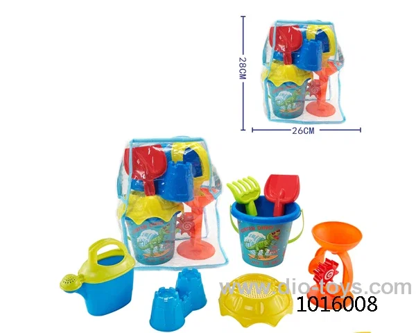 7pcs beach toys in PVC packsack