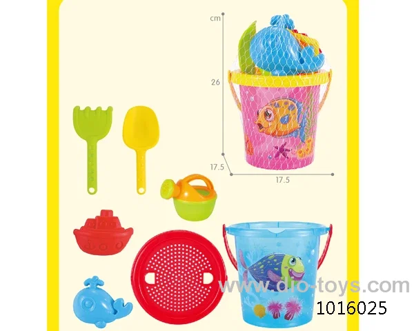 7pcs beach toys in  Net bag