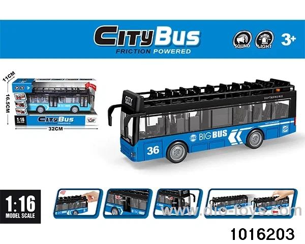 1:16 double-decker simulation bus in display box