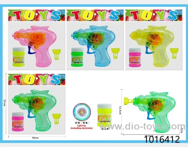 bubble gun with light/random 3 colors