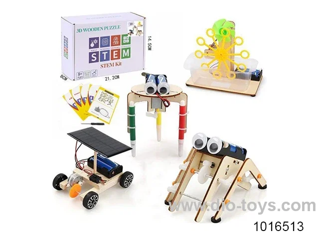 4in 1 education wooden robot toys in color box