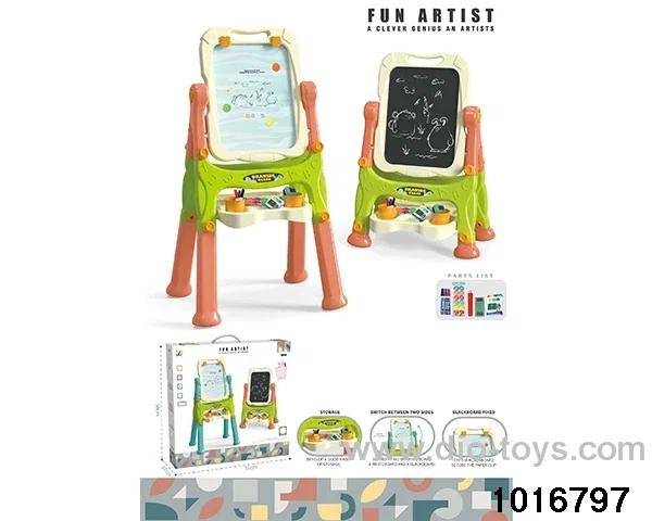 Vertical magnetic double-sided easel (high and low feet 2 in 1) in color box