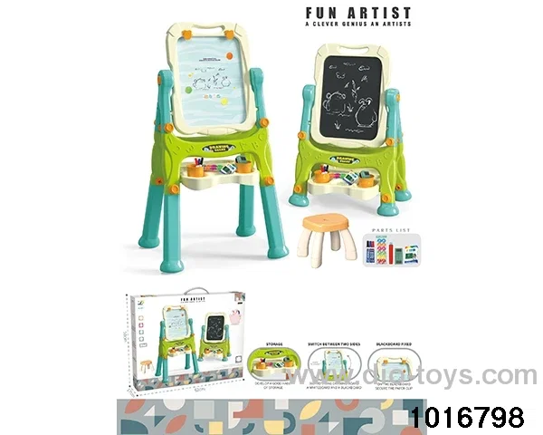 Vertical magnetic double-sided easel (high and low feet 2 in 1) in color box