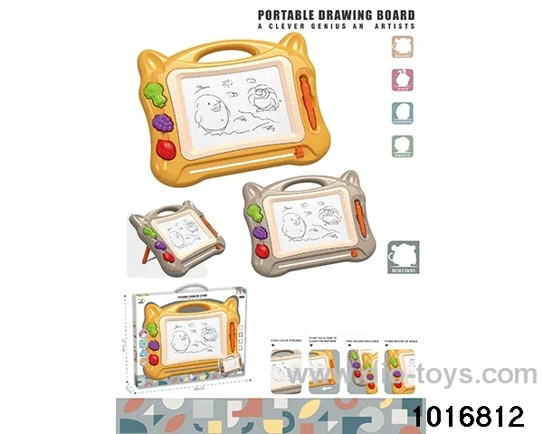 Magnetic drawing board in window box