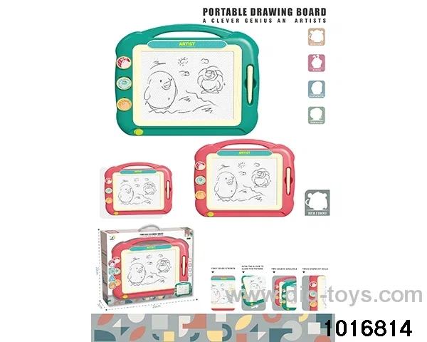 Magnetic drawing board in window box
